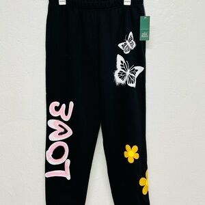 𝅺wild Fable Sweatpants-Black Graphic